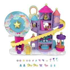 Mattel HBT13 - Polly Pocket - Regenbogen-Einhornspaß Freizeitpark
