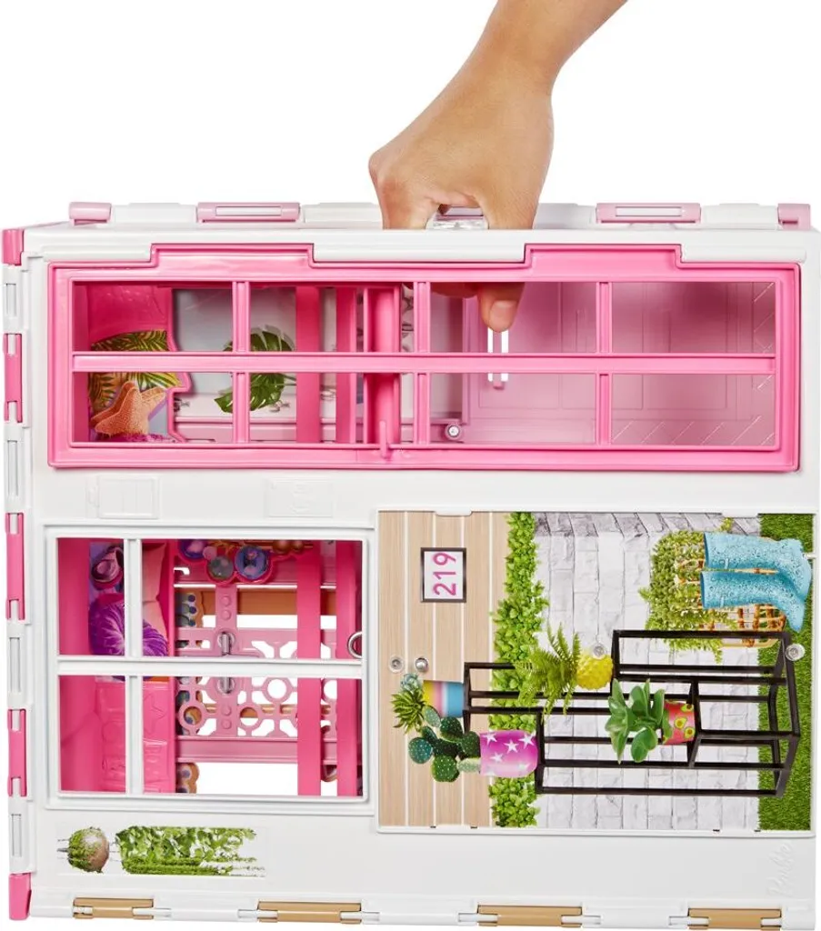 Mattel HCD47 - Barbie - 2-stöckiges Möbliertes Spielhaus Mit Zubehör (ohne Puppen) – Bild 10