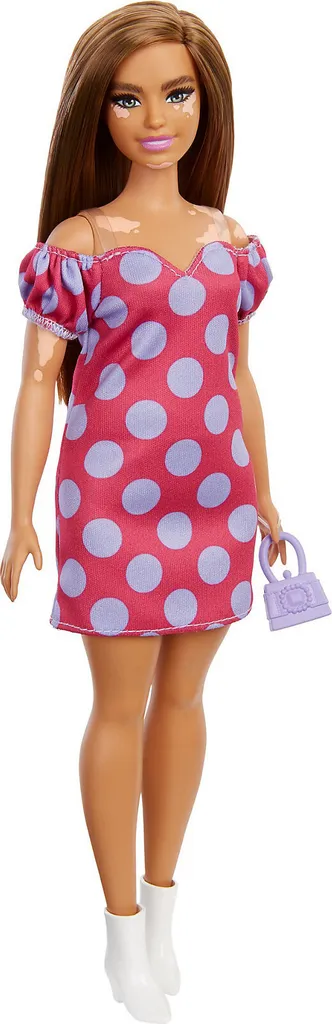 Barbie Fashionistas Puppe (Vitiligo) Im Schulterfreien Polka Dot Kleid – Bild 8