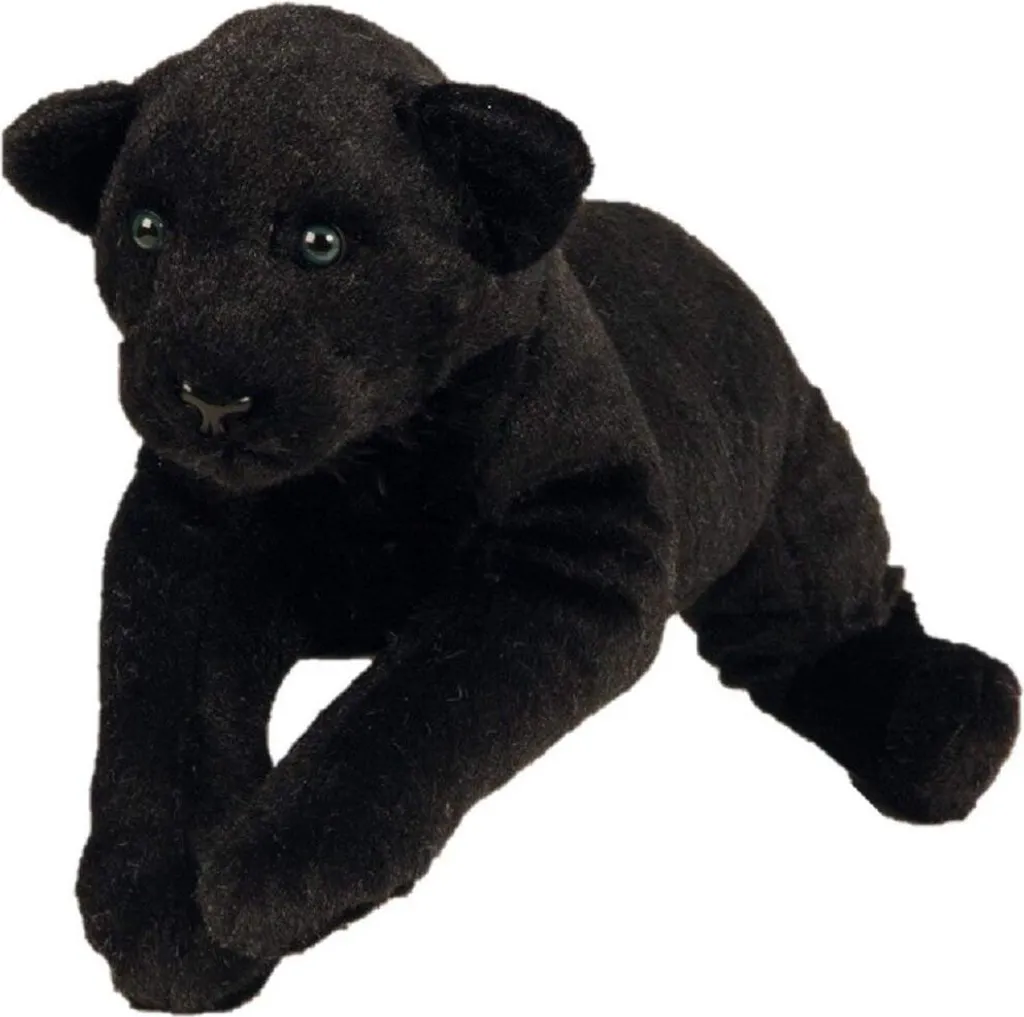 Schwarzer Panther XL Plüschtier Ca. 60 Cm Liegend Kuscheltier