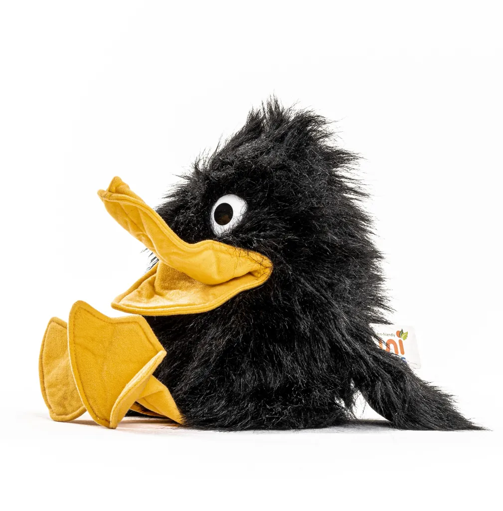 Uni-Toys - Handpuppe Rabe - 40 Cm (Höhe) - Plüsch-Puppe, Vogel - Plüschtier, Kuscheltier
