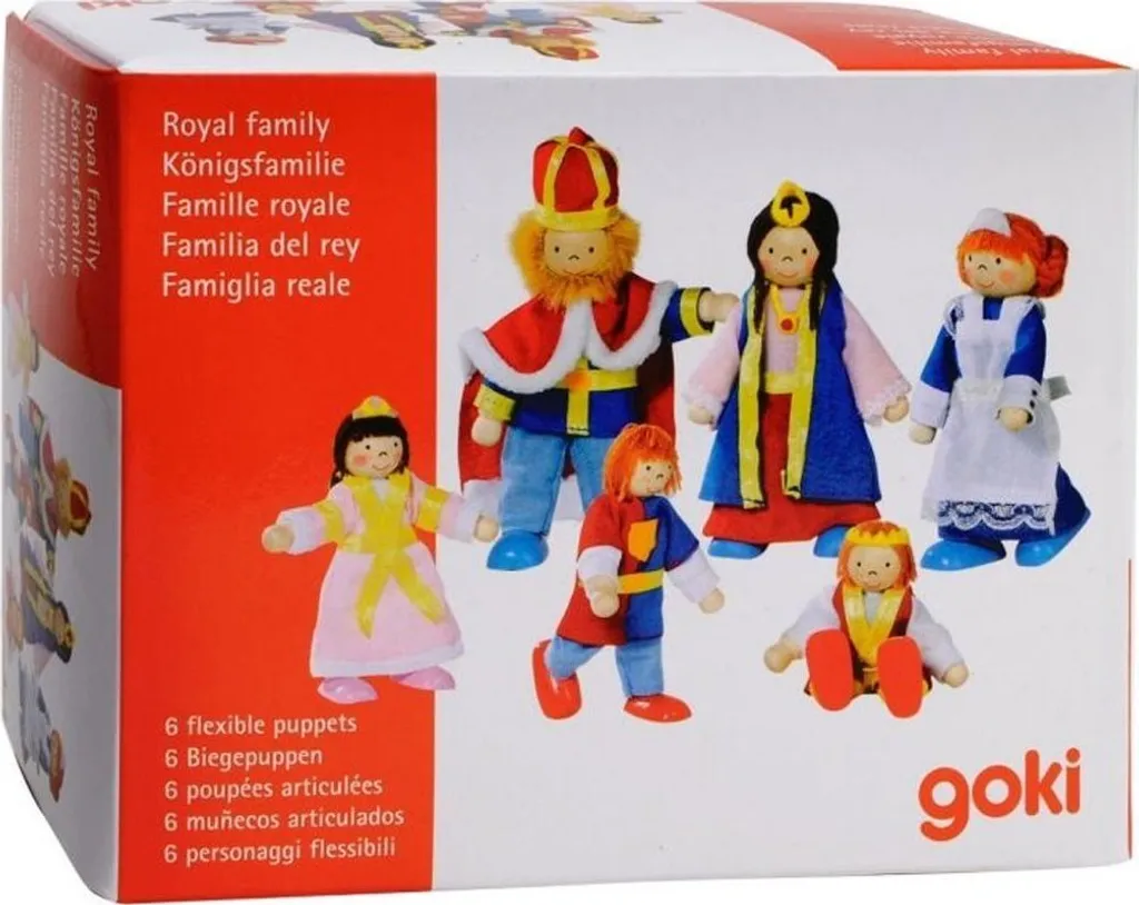 Goki 51797 Biegepuppen Königsfamilie, Mehrfarbig, 6-teilig (1 Set) – Bild 5