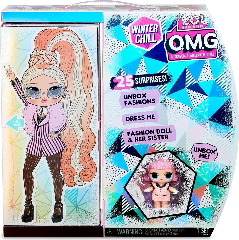 MGA Entertainment 570264E7C L.O.L. Surprise OMG Winter Wonderland Surprise- Doll 3 Big Wig And Madam – Bild 3
