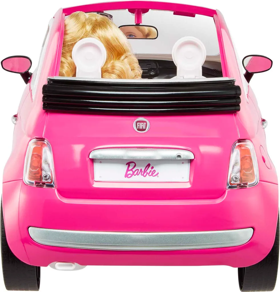 Barbie Auto Fiat Cabrio (pink), Inkl. Barbie Puppe, Set, Zubehör – Bild 5
