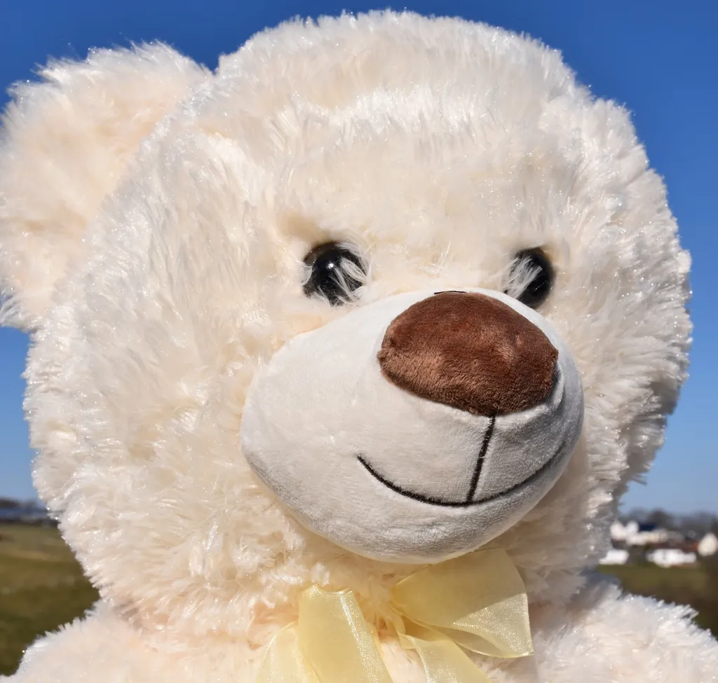 Teddybär 100 Cm Creme-weiss Mit Schleife Kuscheltier – Bild 4