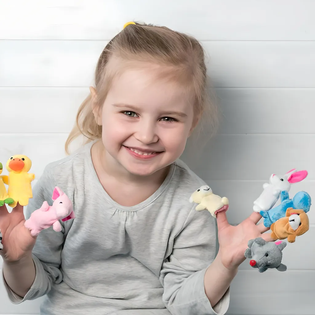 Baby Fingerpuppen-Set 10 St Finger Puppets Zum Spielen Lernen Wollpuppe Geschichte Spielen Lernen Meerestiere Tierspielzeug Fingerpuppen Lernspielzeug Tiere Retoo – Bild 5