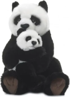 WWF Plüschtier Pandamutter Mit Baby (28cm) Lebensecht Kuscheltier Stofftier