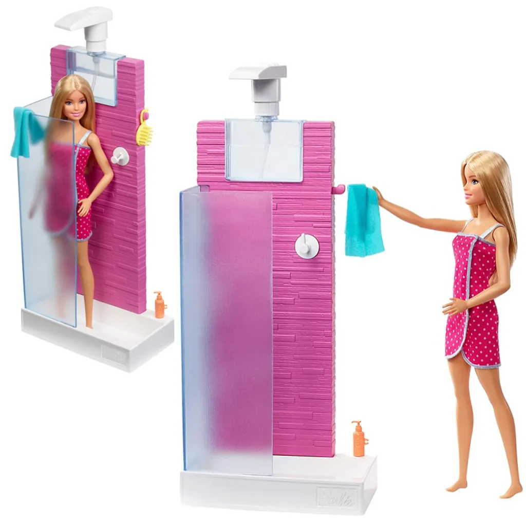 MATTEL Barbie Deluxe-Set Möbel Dusche Und Puppe – Bild 10