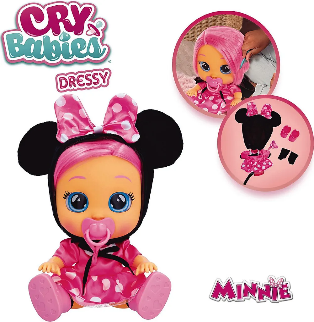 IMC Toys Spielwaren Cry Babies Dressy Disney Minnie Babypuppen Puppen Babypuppen – Bild 7