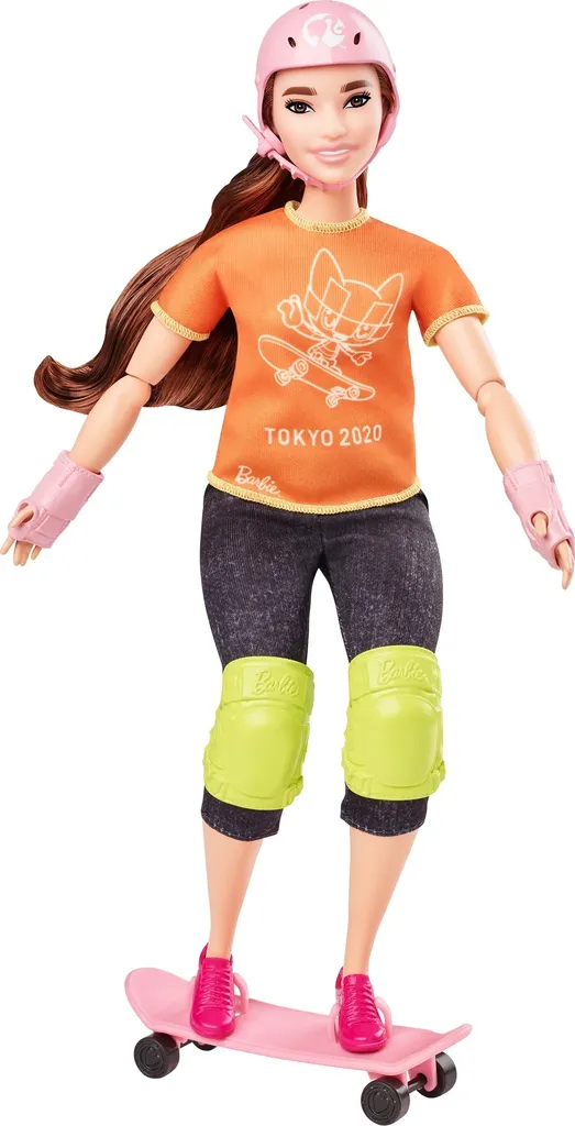 Barbie Berufe Sport Skateboarder Puppe, Geschenk Und Spielzeug Ab 3 Jahren – Bild 2