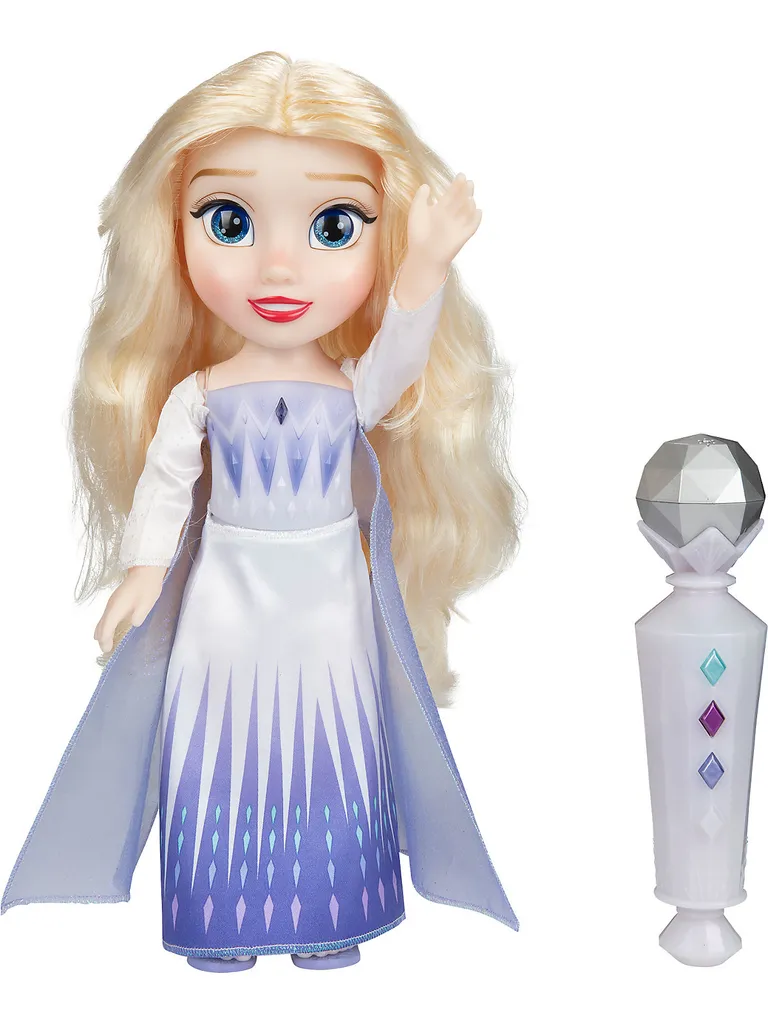 Disney Jakks Pacific Spielwaren Die Eiskönigin 2 - Sing Mit Mir" Elsa Puppe 35 Cm, Inkl. Mikrofon Licht Und Sound Stehpuppen Puppen Großpuppen" – Bild 2