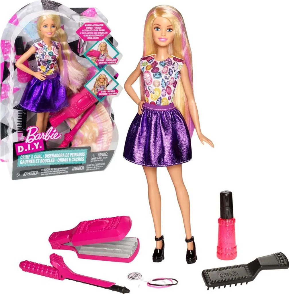 MATTEL Barbie Wellen- Und Lockenspaß Puppe. DWK49 – Bild 7