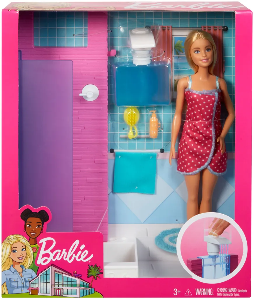 MATTEL Barbie Deluxe-Set Möbel Dusche Und Puppe – Bild 4