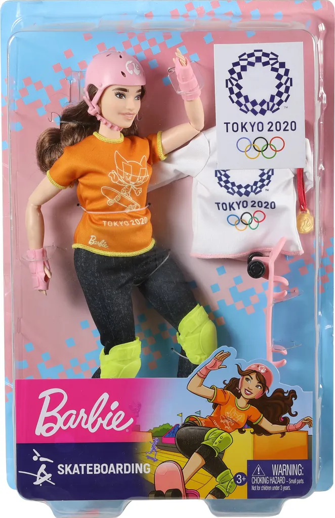 Barbie Berufe Sport Skateboarder Puppe, Geschenk Und Spielzeug Ab 3 Jahren – Bild 6