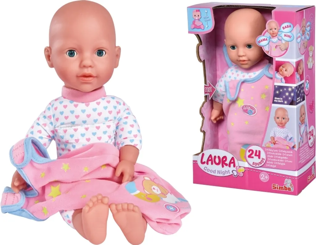 SIMBA TOYs Simba Laura Gute Nacht Puppe Mir 24 Baby Laute 30cm Groß Ab 2 Jahre – Bild 6