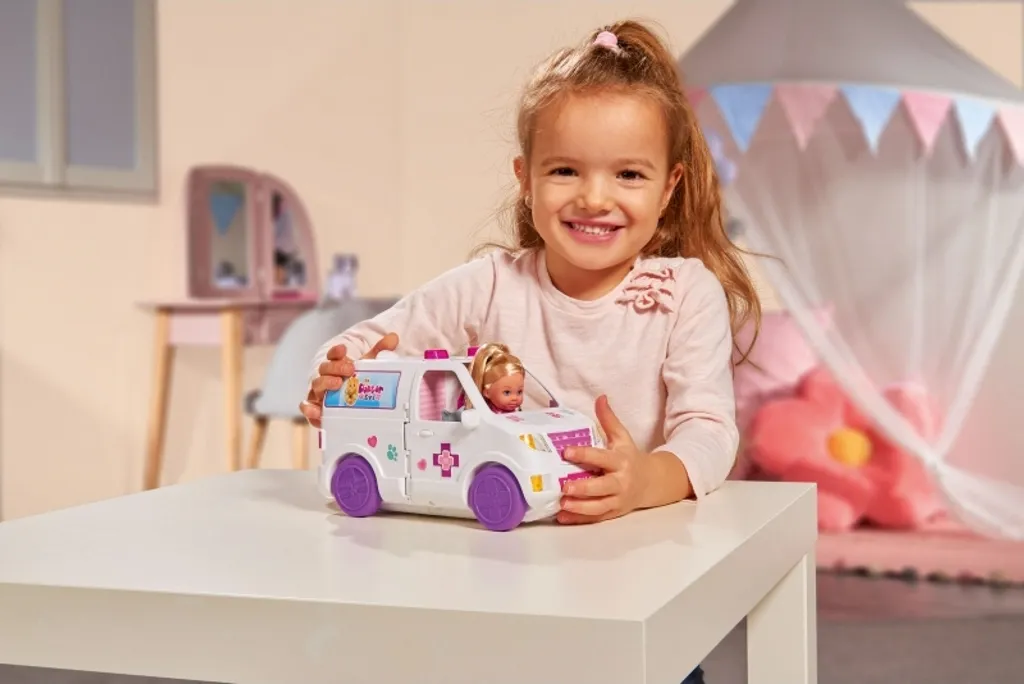 SIMBA TOYs Simba Spielset Evi Love 2-in-1 Tier-Mobil 12 Cm Weiß – Bild 13