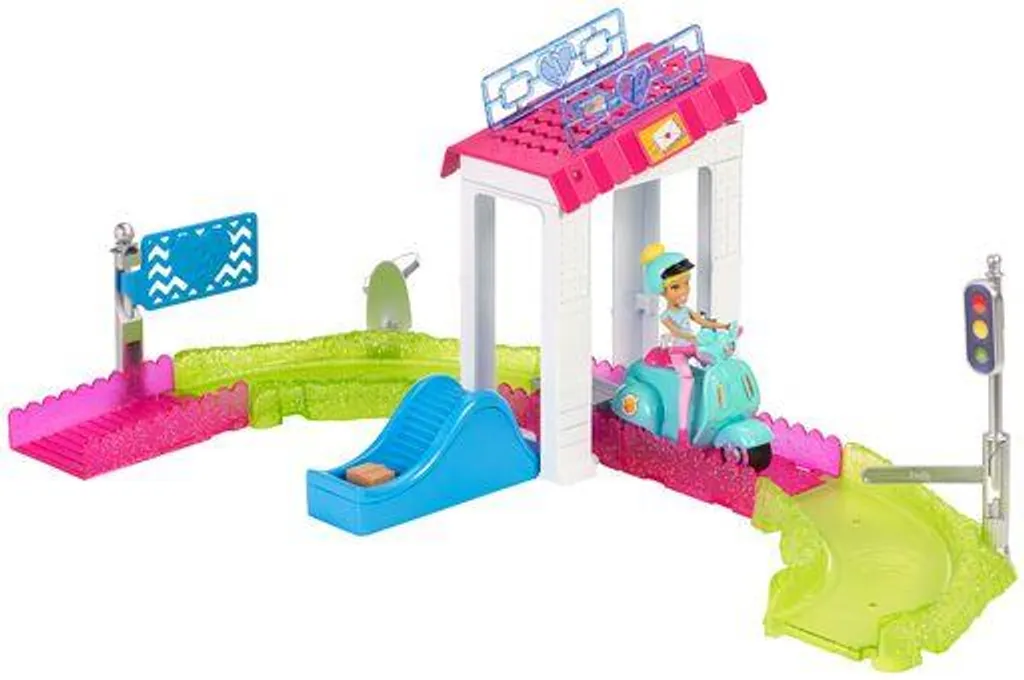 MATTEL Barbie On The Go Poststation Spielset