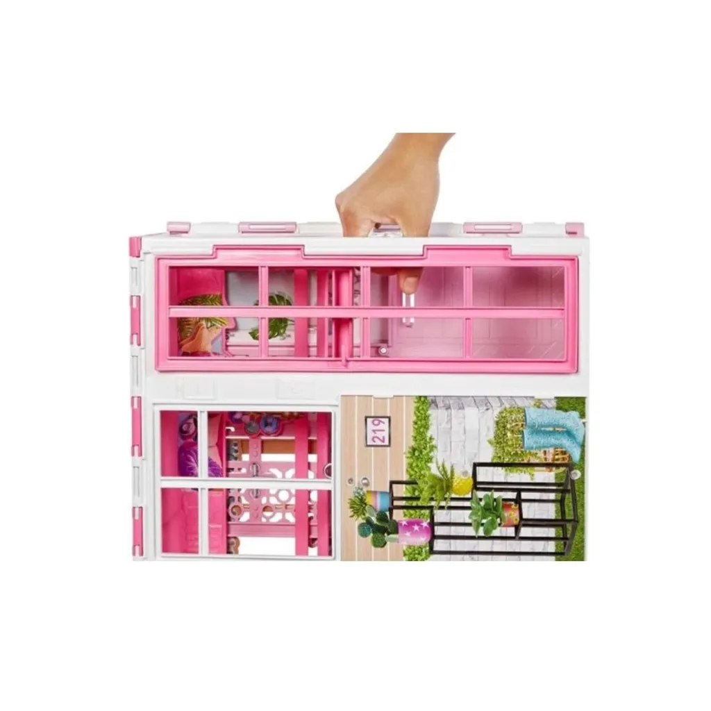 Mattel HCD47 - Barbie - 2-stöckiges Möbliertes Spielhaus Mit Zubehör (ohne Puppen) – Bild 13