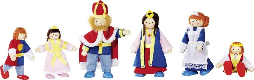 Goki 51797 Biegepuppen Königsfamilie, Mehrfarbig, 6-teilig (1 Set) – Bild 2
