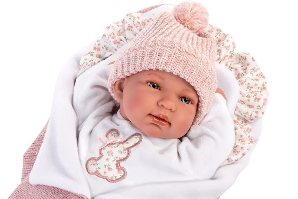 M. Llorens Mädchen Babypuppe Mit Stimme, 44 Cm Stoffkörper Puppe – Bild 5