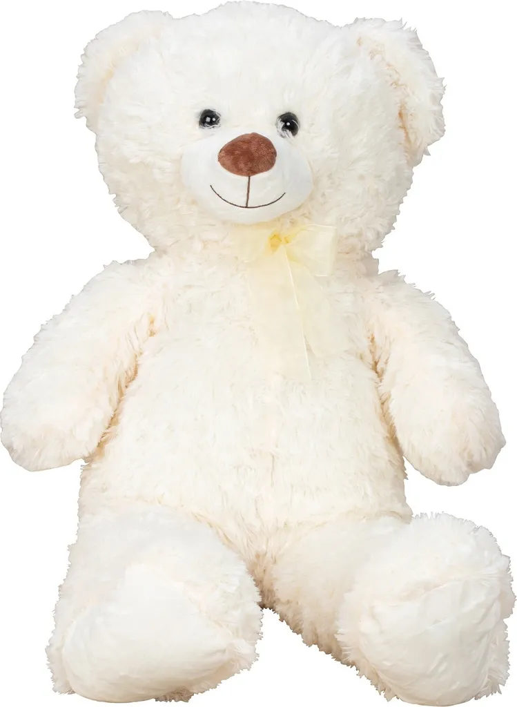 Teddybär 100 Cm Creme-weiss Mit Schleife Kuscheltier