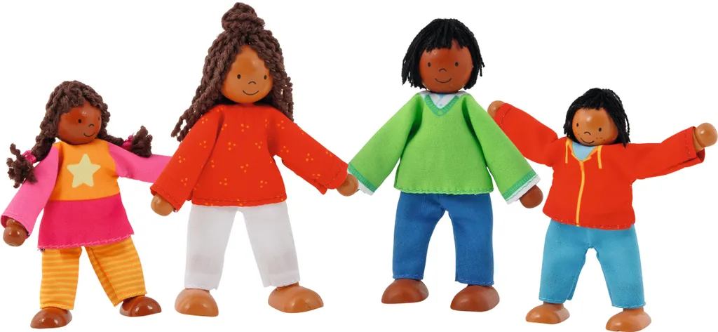 Goki Biegepuppen Farbige Familie