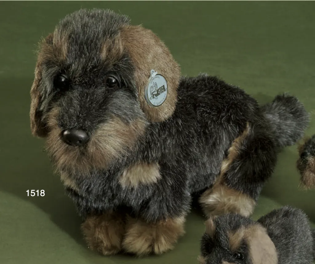 Förster Stofftiere Rauhaardackel Sitzend Plüsch-Dackel Stofftier Kuscheltier