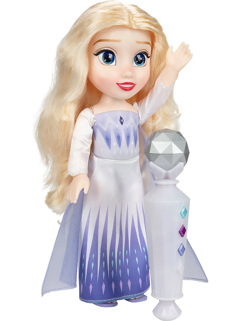 Disney Jakks Pacific Spielwaren Die Eiskönigin 2 - Sing Mit Mir" Elsa Puppe 35 Cm, Inkl. Mikrofon Licht Und Sound Stehpuppen Puppen Großpuppen" – Bild 4