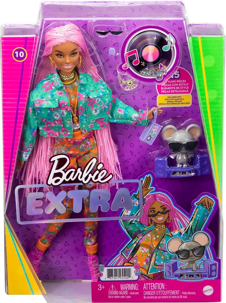 Barbie Extra Puppe Mit Pinken Flechtzöpfen, Anziehpuppe, Modepuppe – Bild 6