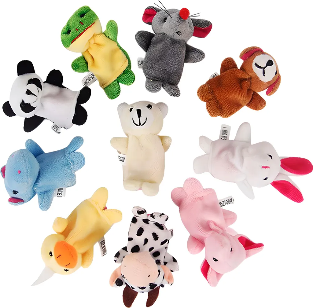 Baby Fingerpuppen-Set 10 St Finger Puppets Zum Spielen Lernen Wollpuppe Geschichte Spielen Lernen Meerestiere Tierspielzeug Fingerpuppen Lernspielzeug Tiere Retoo – Bild 3