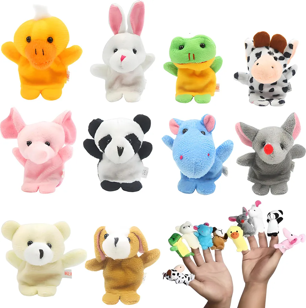 Baby Fingerpuppen-Set 10 St Finger Puppets Zum Spielen Lernen Wollpuppe Geschichte Spielen Lernen Meerestiere Tierspielzeug Fingerpuppen Lernspielzeug Tiere Retoo – Bild 2