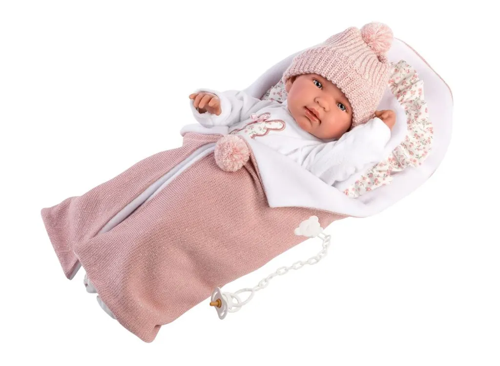 M. Llorens Mädchen Babypuppe Mit Stimme, 44 Cm Stoffkörper Puppe – Bild 2