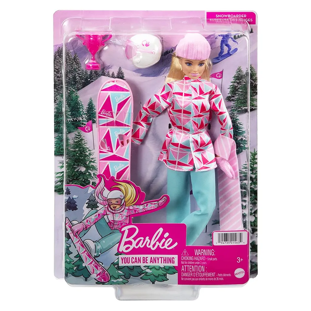 Barbie Snowboarderin Puppe, Barbie Set Inkl. Zubehör – Bild 9
