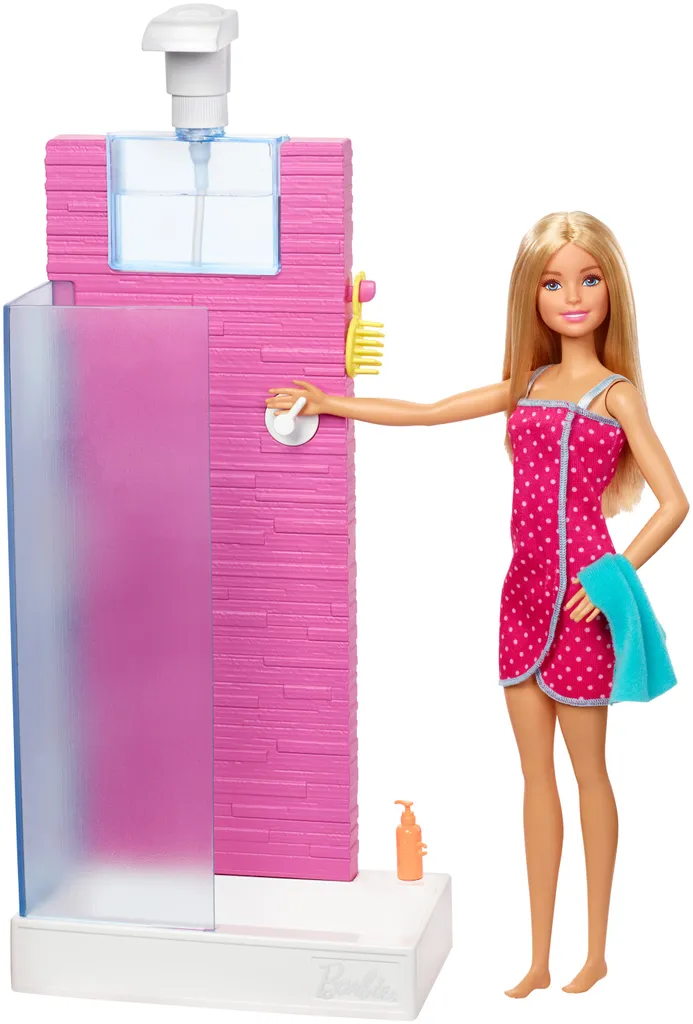 MATTEL Barbie Deluxe-Set Möbel Dusche Und Puppe