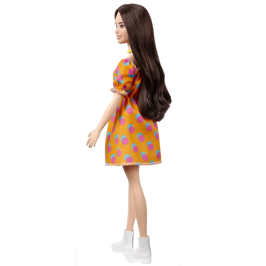 Barbie Fashionistas Puppe Im Schulterfreien Polka-Dot Kleid – Bild 4