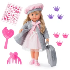 Bayer Design - Charlene Interactive Puppe Mit Haaren Und Zubehör, Sprechend, Grau, Rosa