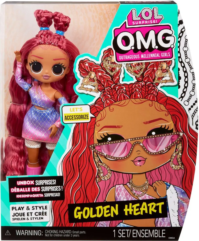 MGA Entertainment LOL-Überraschung! O.M.G. Golden Heart Puppe + Zubehör
