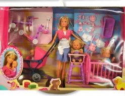 SIMBA TOYs Simba Puppe Steffi Love Baby World 29 Cm Rosa 20-teilig