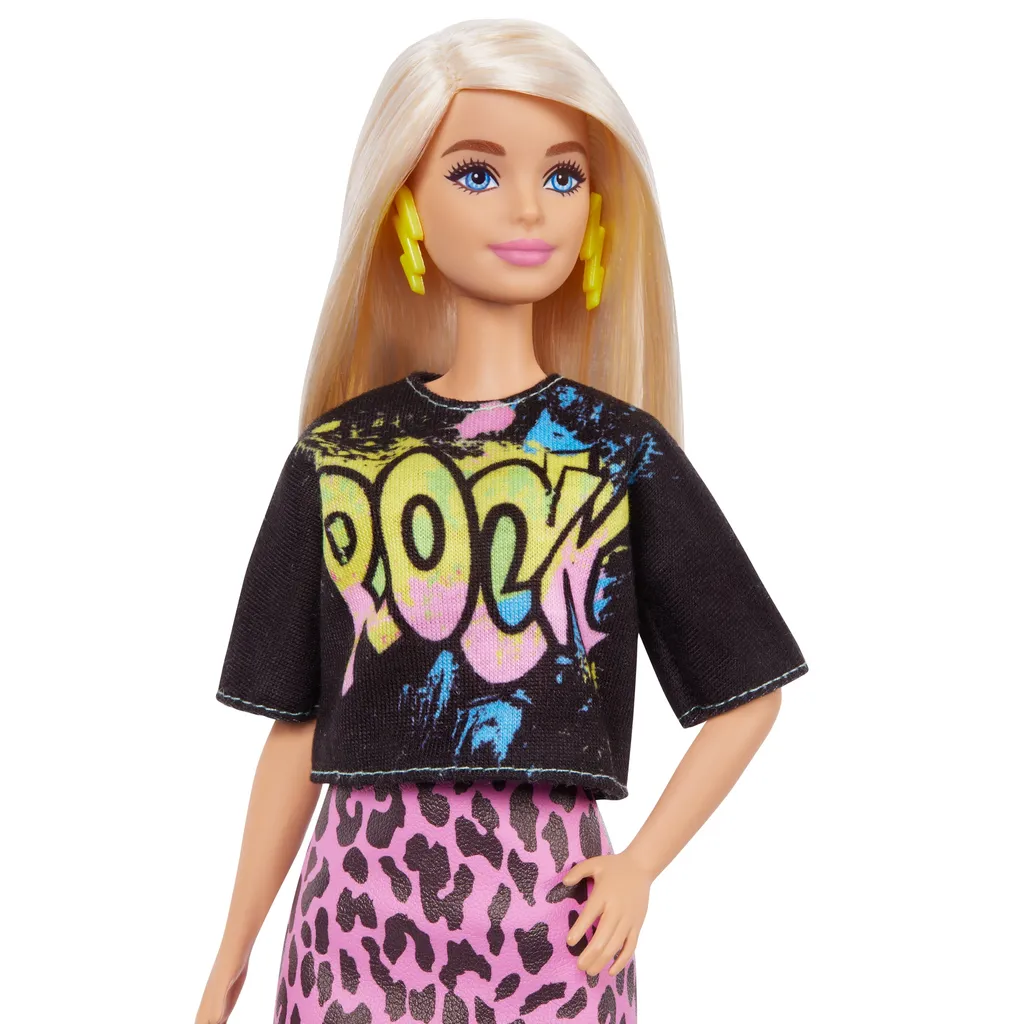Barbie Fashionistas Puppe Im Rockigen T-Shirt Und Rock, Anziehpuppe – Bild 6