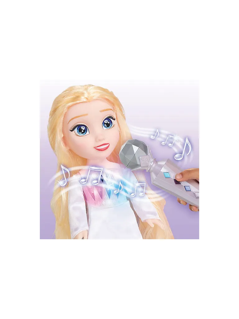 Disney Jakks Pacific Spielwaren Die Eiskönigin 2 - Sing Mit Mir" Elsa Puppe 35 Cm, Inkl. Mikrofon Licht Und Sound Stehpuppen Puppen Großpuppen" – Bild 7